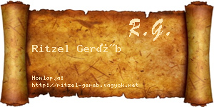 Ritzel Geréb névjegykártya